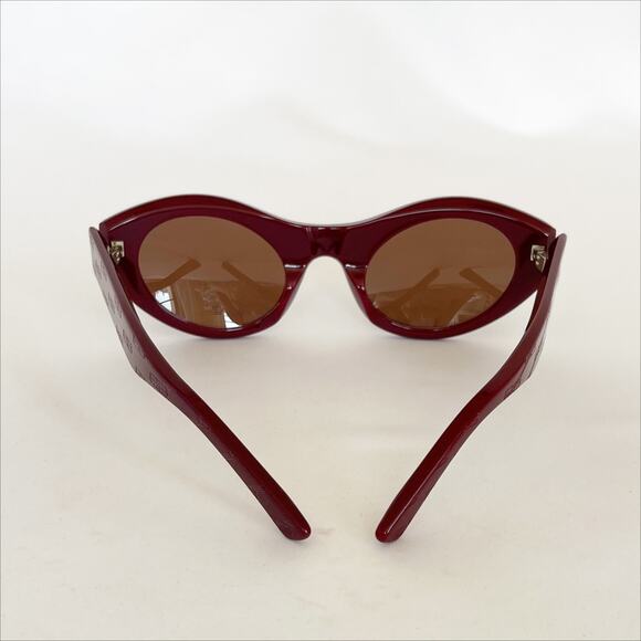 BALENCIAGA  Logo Embossed Round Cat Eye Frame Sunglasses NWOT - Picture 7 of 10